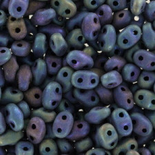Matubo MiniDuo Perlen 4x2.5mm Matte - iris blue